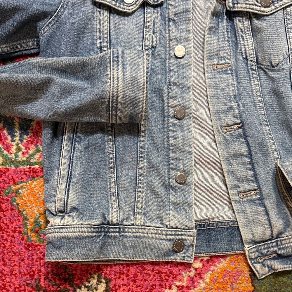 Ag Adriano Goldschmied Light Blue Denim Jacket - Picture 4 of 6
